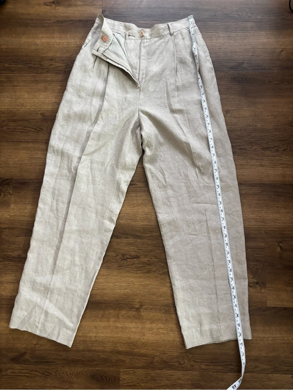 Liz Claiborne Men's Light Beige Pleated Chinos